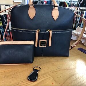 Dooney & Bourke Black and Tan Handbag Trio